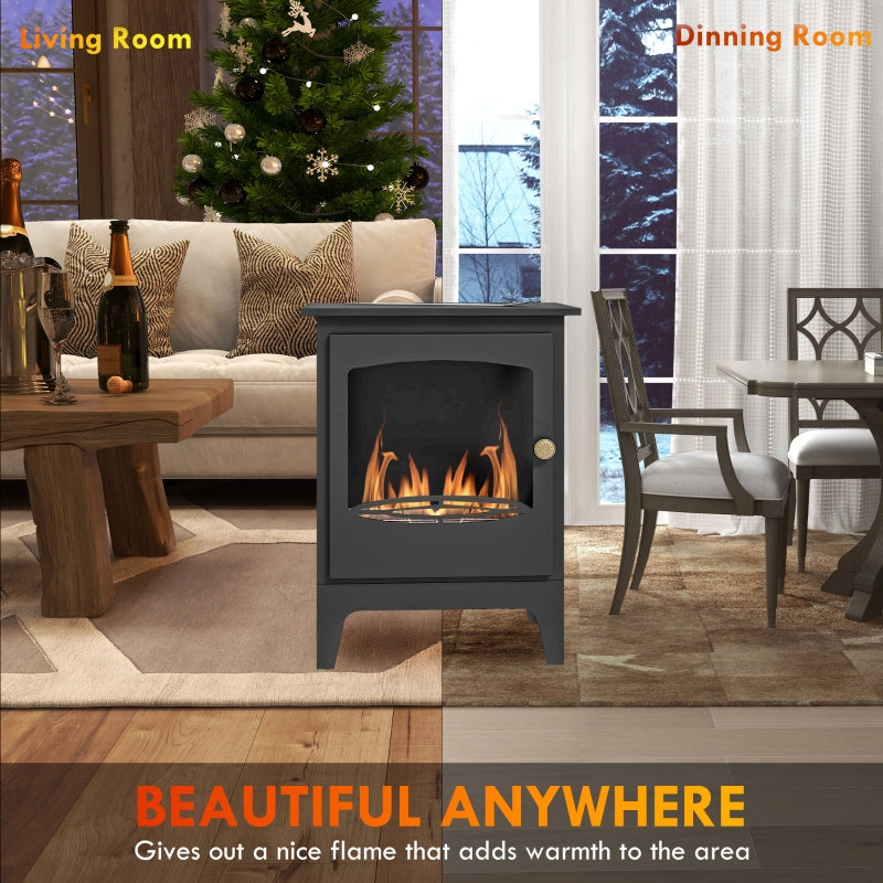 Freestanding Ethanol Fireplace, Black