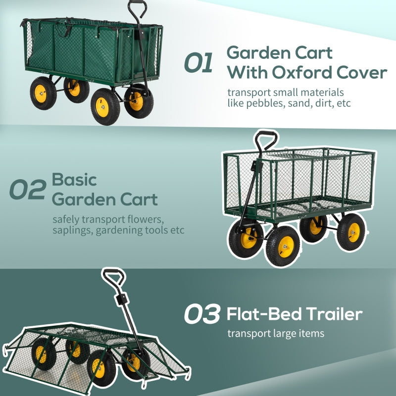 4 Wheel Trolley Cart Dump Wheelbarrow Tipper Truck