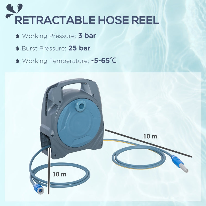 Retractable Garden Hose Reel , Compact Lightweight
