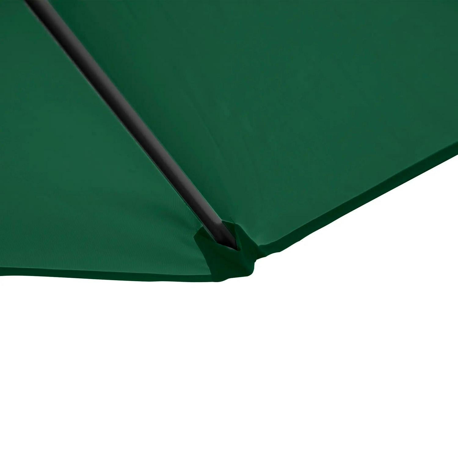 Outsunny 2.5M Garden Cantilever Parasol, Offset Roma Patio Umbrella Hanging Shade Canopy Shelter With 360° Rotation And Cross Base, Green