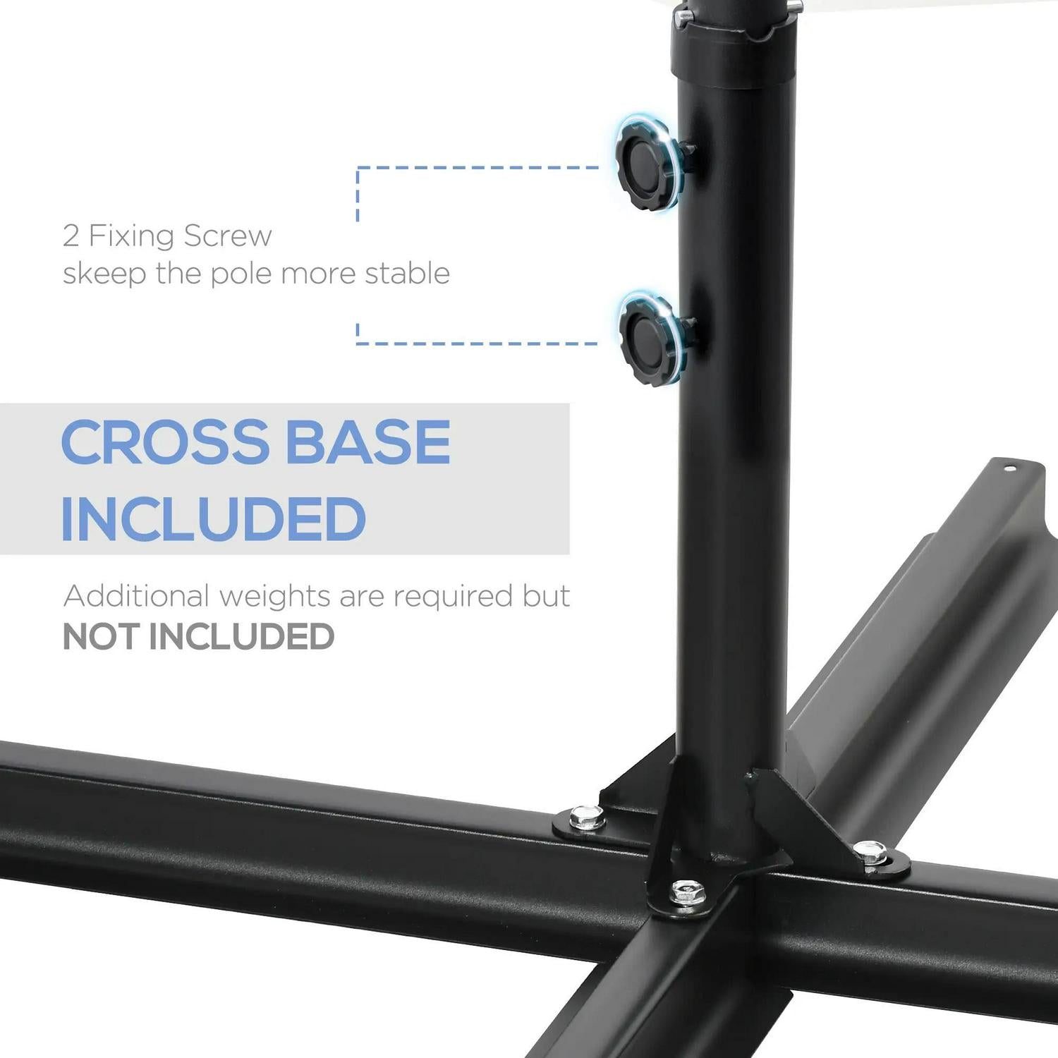 Outsunny 2.5M Garden Cantilever Parasol, Offset Roma Patio Umbrella Hanging Shade Canopy Shelter With 360° Rotation And Cross Base, Green