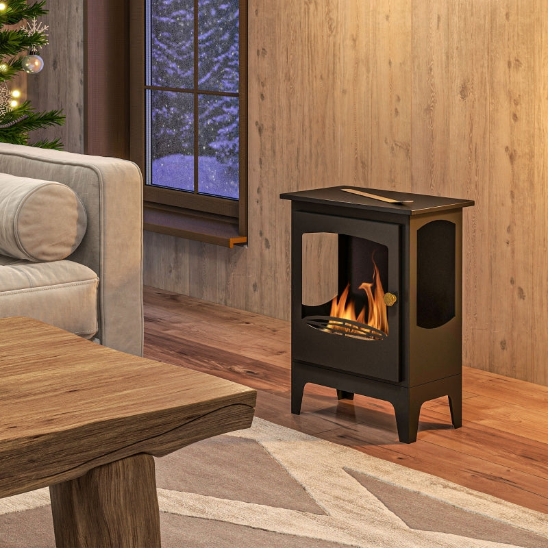 Freestanding Ethanol Fireplace, Black