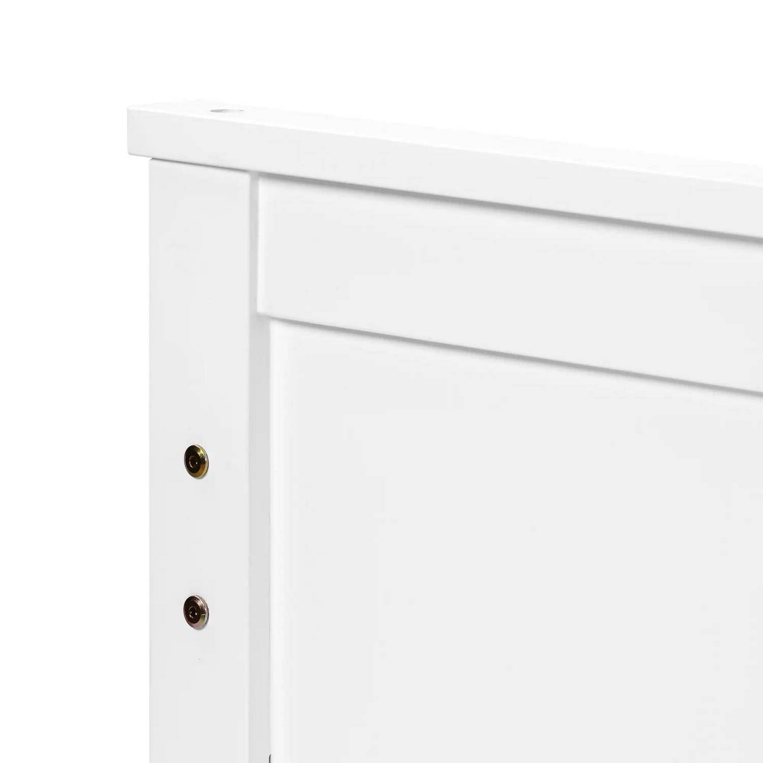 Wooden Solid Pine Divan Storage Bed With Drawers, Double Frame For Adults And Kids, 196x146x82 Cm, White