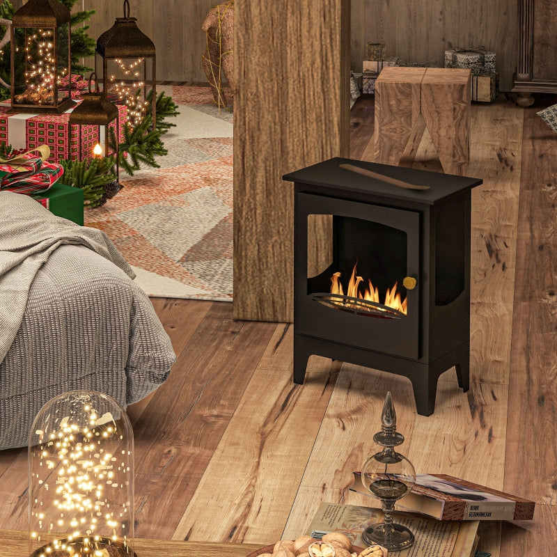 Freestanding Ethanol Fireplace, Black