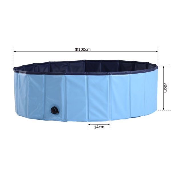 100x30H Cm Pet Swimming Pool - Blue