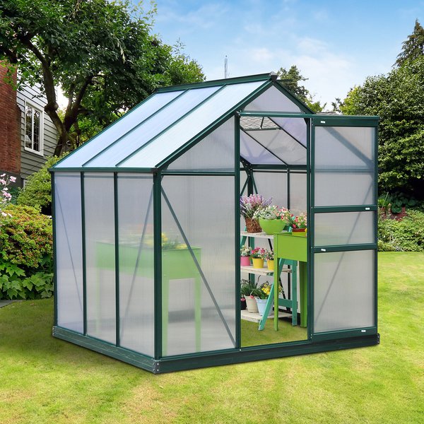 1.9x1.9x2 M Walk-In Mini Greenhouse - Dark Frame