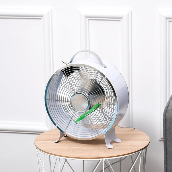 26CM Electrical Table Desk Fan 2-Speed Portable For Home Office - White