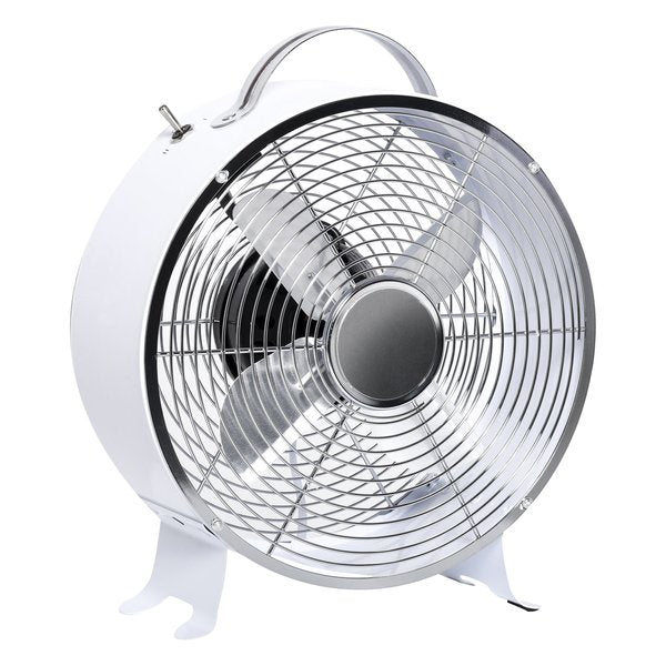 26CM Electrical Table Desk Fan 2-Speed Portable For Home Office - White