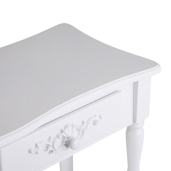 2 Drawers Console Table - White