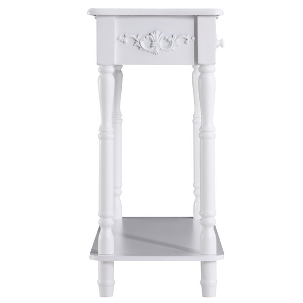 2 Drawers Console Table - White