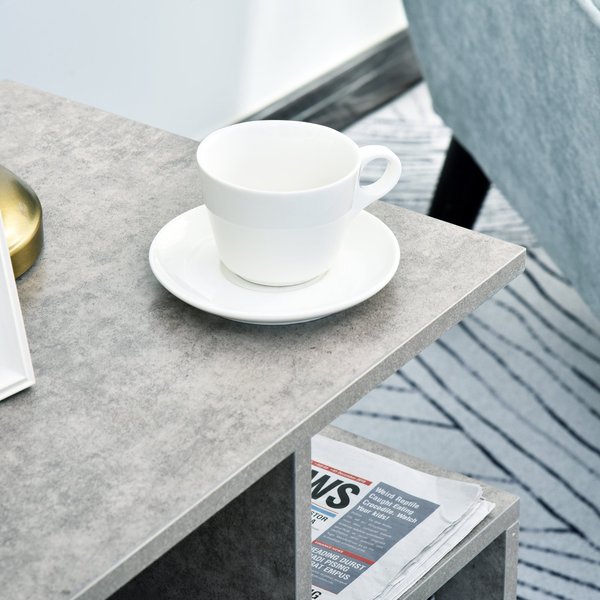 45Lx40Wx55H Cm. 3-Tier Side End Table - Cement Color