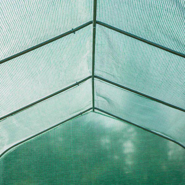 3x2 M Polytunnel Walk-in Greenhouse - Green