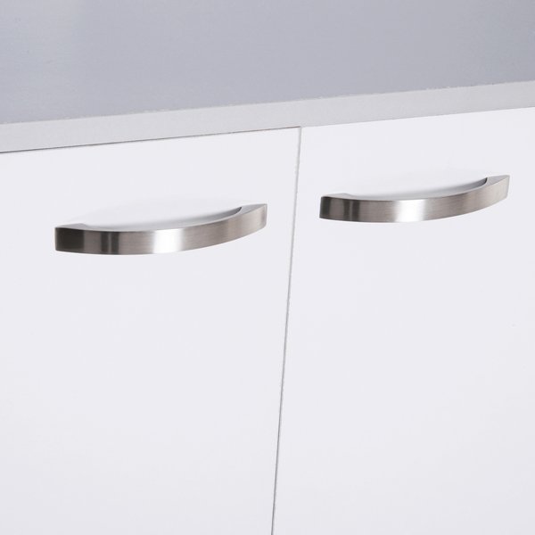 4-Door Wooden Kitchen Pantry Cupboard Storage Cabinet W/ Drawer And Shelves - White