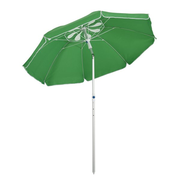 1.9 M Beach Umbrella W/ Adjustable Angle Pointed Design - Green