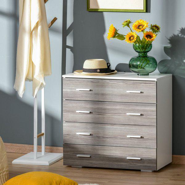 Chest Of Drawers, 4 Dresser, Wooden Storage Cabinet Bedroom, Living