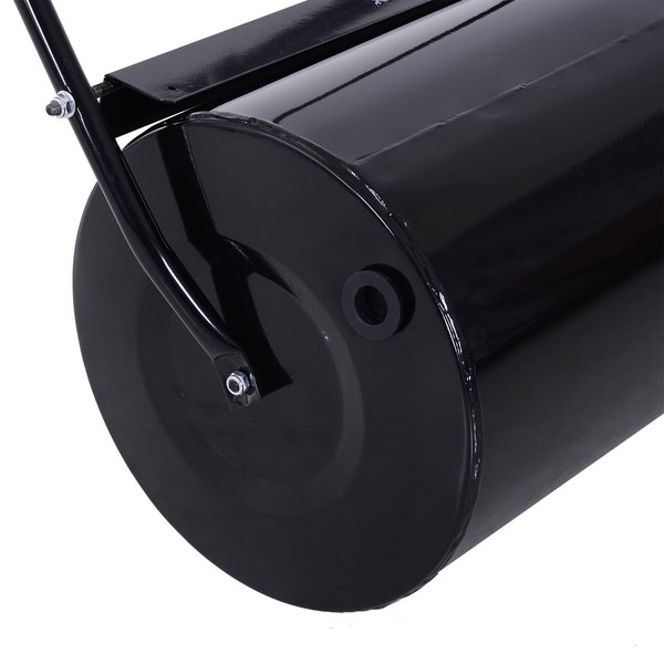 50Lx32Wx105H Cm. Lawn Roller Steel - Black