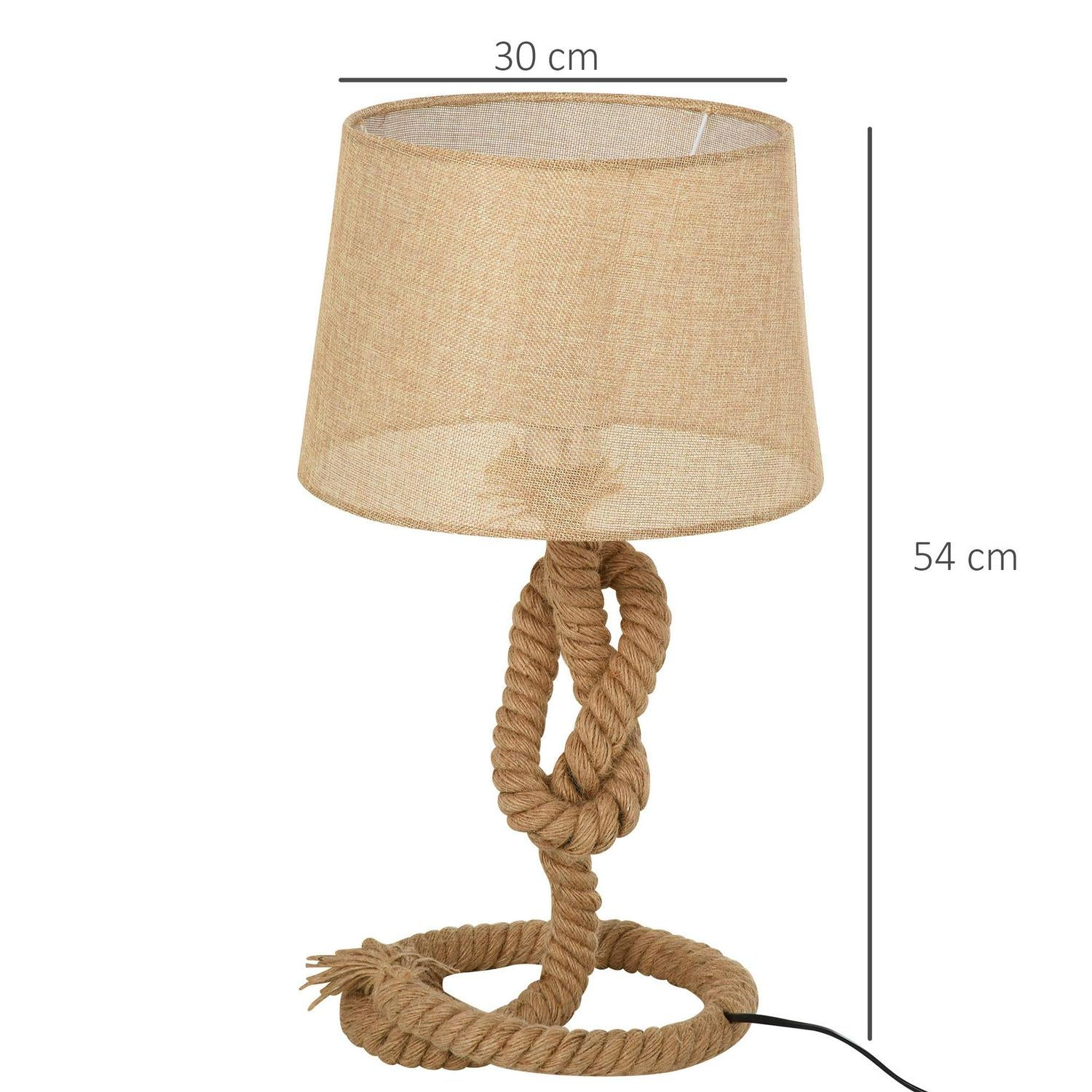 Hemp Rope Decorative Table Lamp - Beige