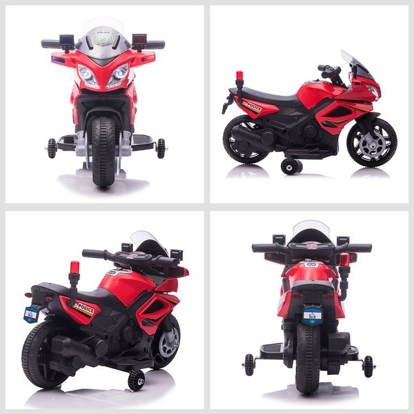 6V Kids Electric Pedal Motorcycle Ride-On Toy Battery - Red