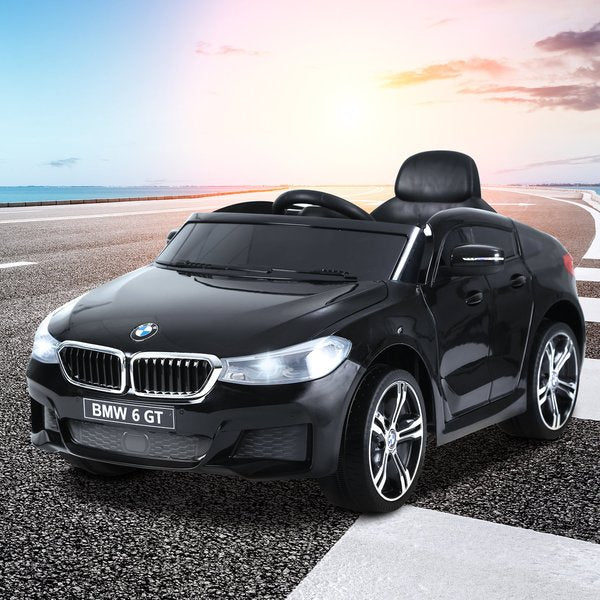 6V Licensed Kids Electric Ride On Car BMW 6GT W/ Remote - Black