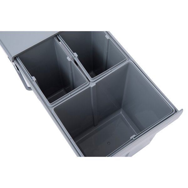 Kitchen Recycle Waste Bin 48x34.2x41.8 Cm - Grey