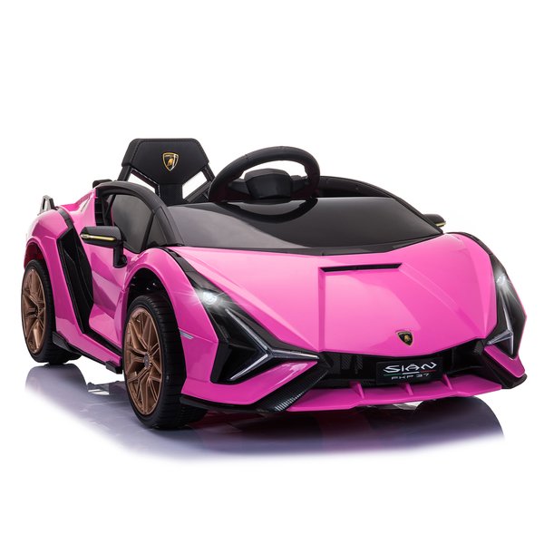 12V Lamborghini SIAN Kids Electric Ride On Car Toy W/ Remote - Pink