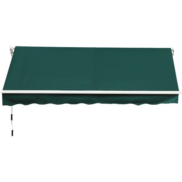 3.5x2.5 M Manual Retractable Awning - Green