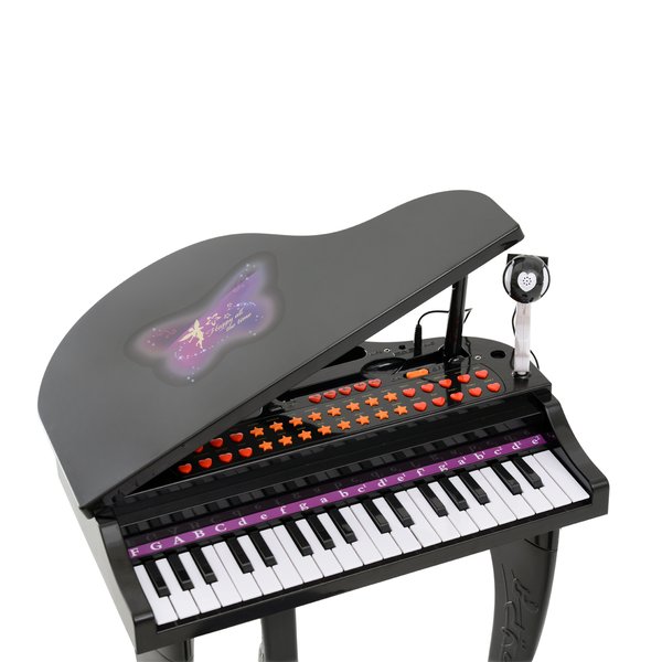 Mini Electronic Piano W/Stool - Black