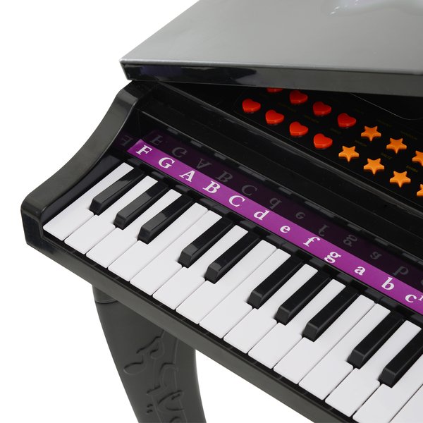 Mini Electronic Piano W/Stool - Black