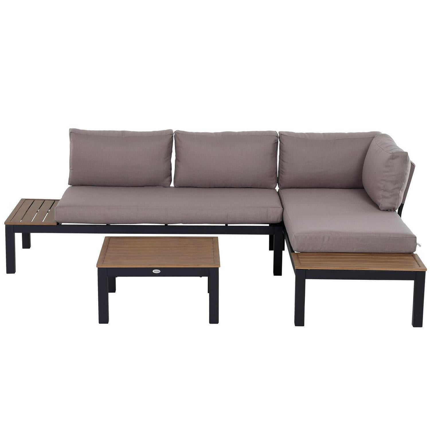 3 PCs Garden Outdoor Sectional Corner Sofa Lounge