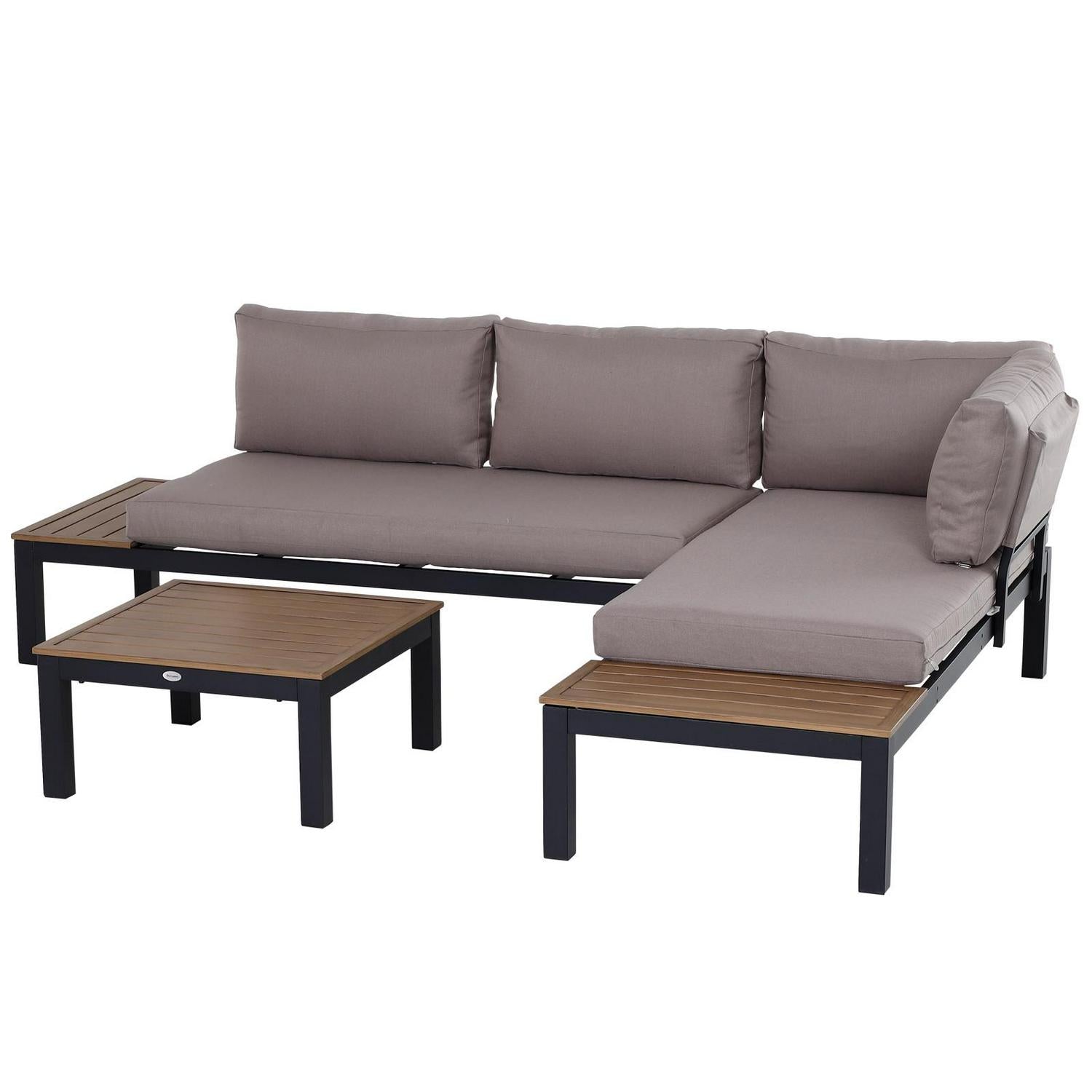 3 PCs Garden Outdoor Sectional Corner Sofa Lounge