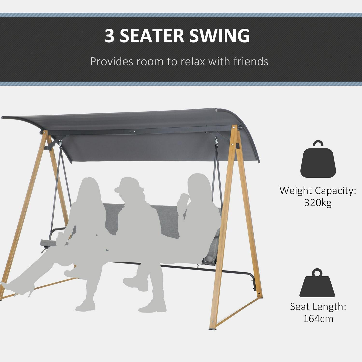 3 Seater Swing Chair- Yard