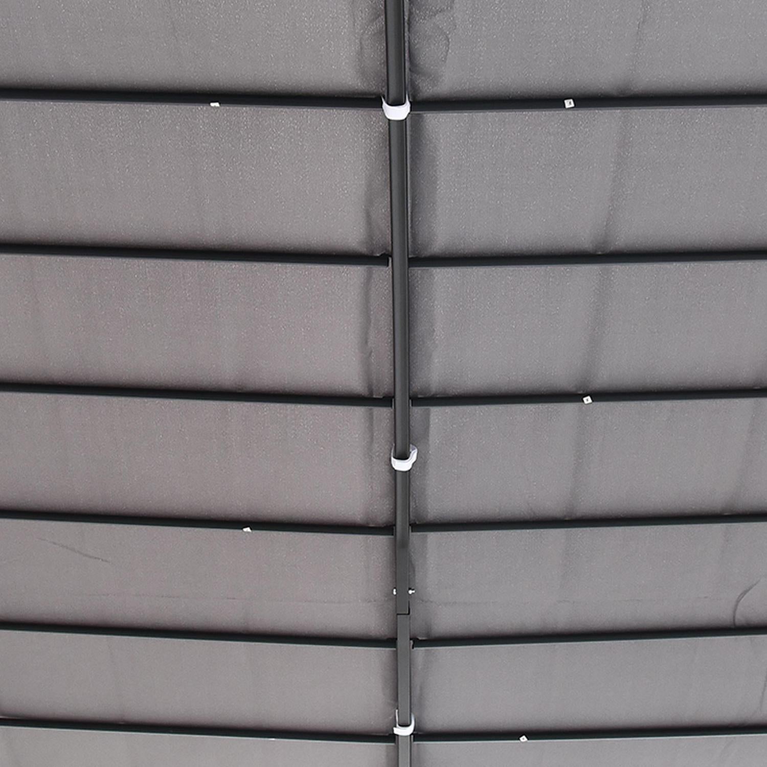 3x3m Freestanding Metal Wall Awning Canopy Grey