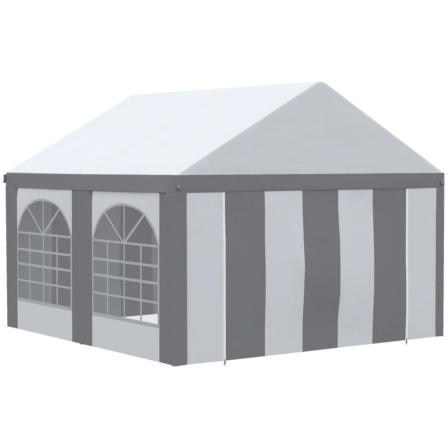 Galvanised Party Tent- White Grey