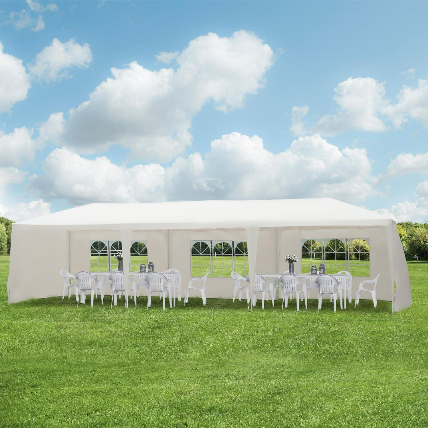 Garden Gazebo Marquee Party Wedding Tent Canopy -White