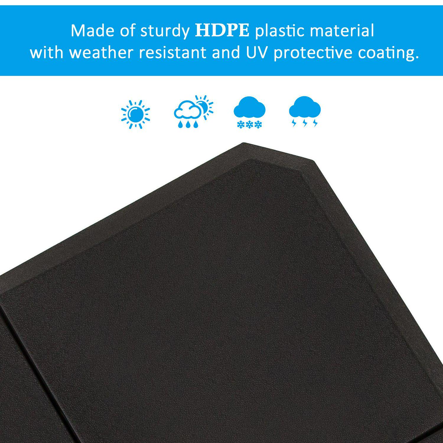 HD Polyethylene Sand Or Water Fillable Parasol Base Black