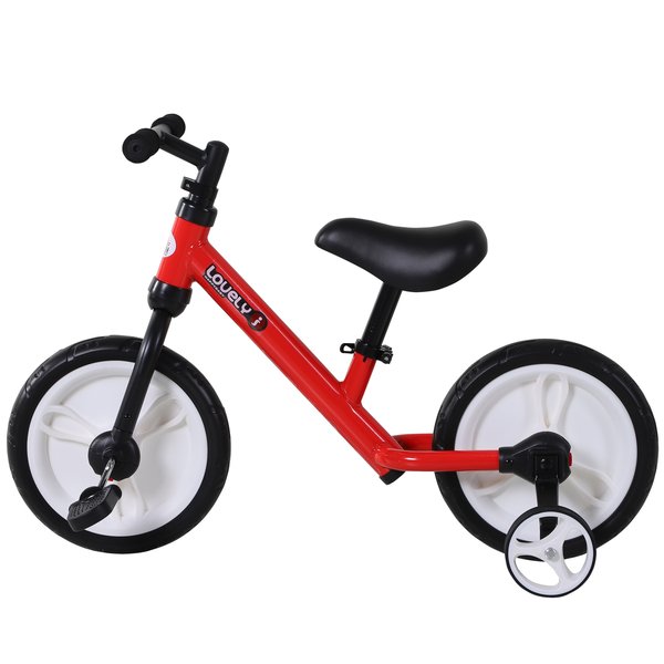 Toddlers Removable Stabiliser Balance Bike - Red