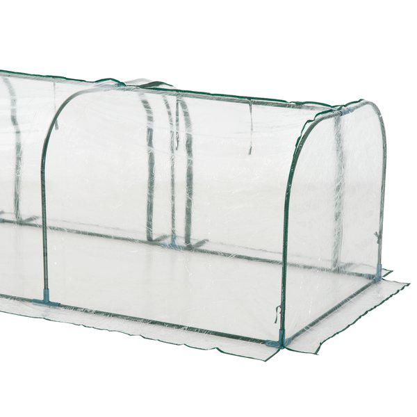PVC Transparent Greenhouse, Steel Frame, Size 300x100x80cm