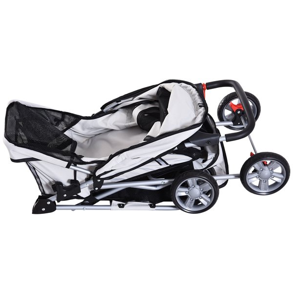Oxford Cloth Outdoor Stroller Suitable For Small Pets - Grey