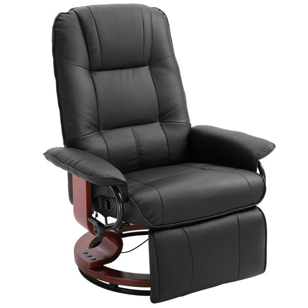 Recliner Chair, PU Leather, 78Wx87Dx100H Cm - Black
