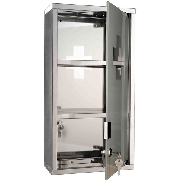 Stainless Steel Wall Mounted Medicine Cabinet - Silver