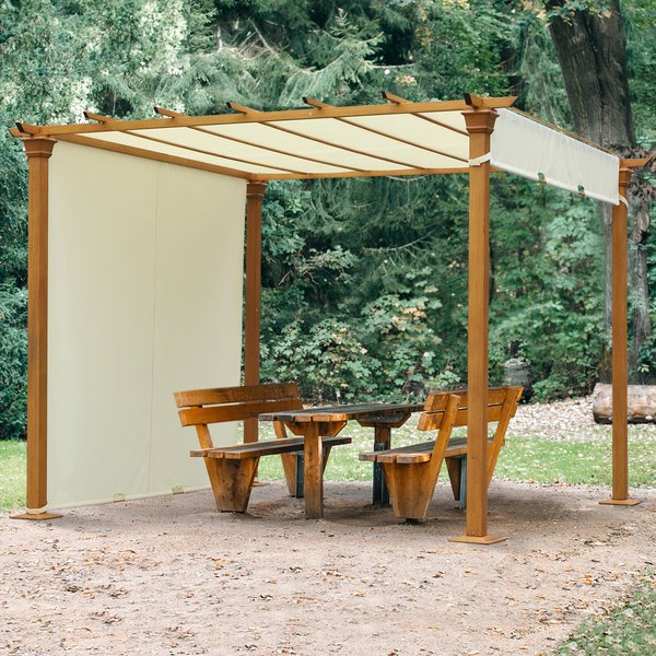 Outdoor Retractable Pergola Gazebo Garden Sun Shade Canopy Shelter ...