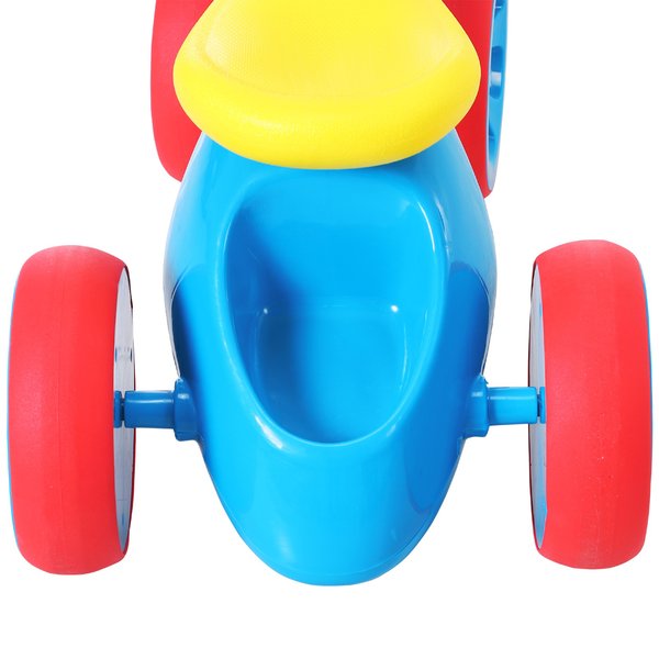 Toddler Training Walker Balance Ride-On Toy With Rubber Wheels - Blue