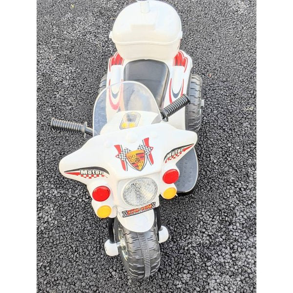 Toddlers Electric PP Motorcycle Ride On Trike - White