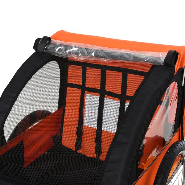 Trailer For Kids Steel Frame Children's 2-Seater Bike- Orange