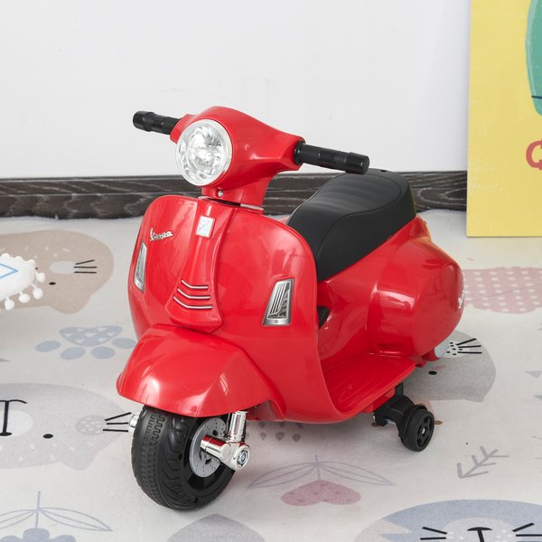 6V Battery Powered Electric Kids Ride On Motorcycle Toy - Red
