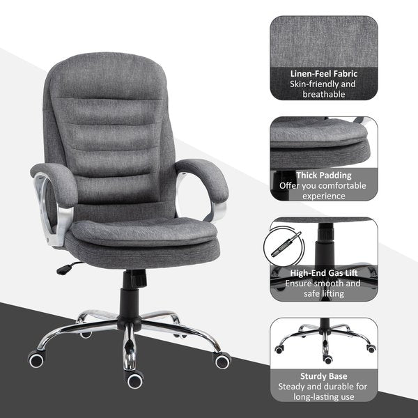 Office Chair Rock 360° Rolling Lumbar Support Adjustable Height Work