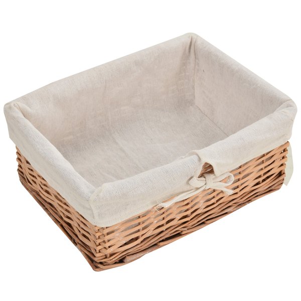 3-Tier Wicker Storage Basket Shelf - Natural