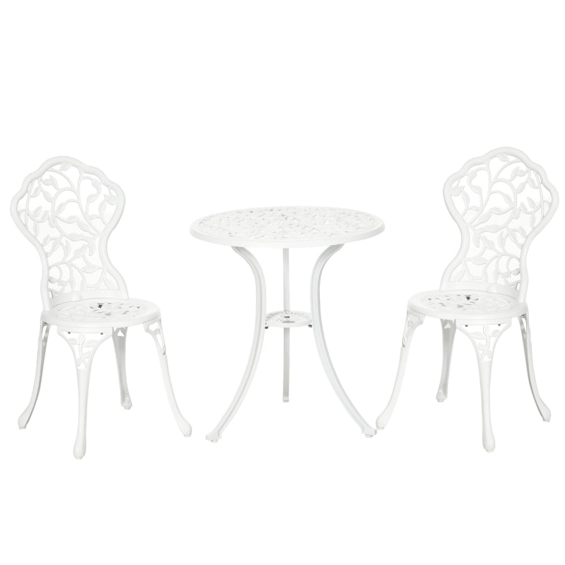 Set Garden Furniture Dining Table Chairs - White